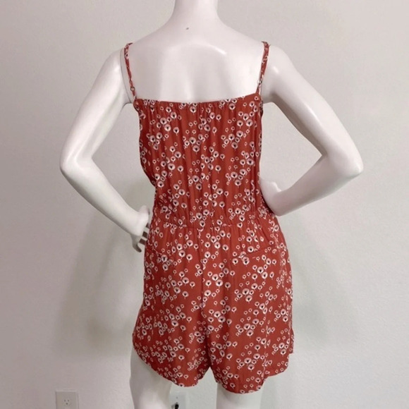 Loft Faux Wrap Black Fringe Detail Romper Size L - Picture 6 of 8